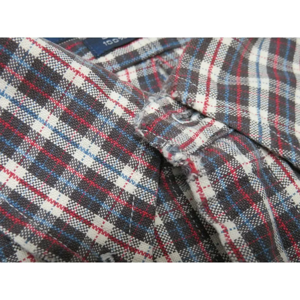Mens Polo Ralph Lauren Plaid Big Shirt Button Front Shirt Size XL Front Pocket‎